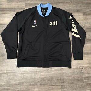 MENS NBA NIKE ATLANTA HAWKS  CITY EDITION JACKET  BLACK/BLUE SIZE XL